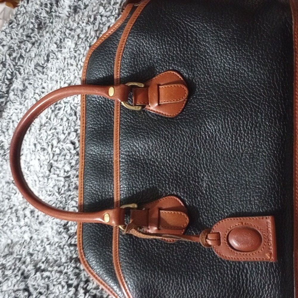 Liz Clyborne Black and Brown Leather Satchel - Picture 16 of 16